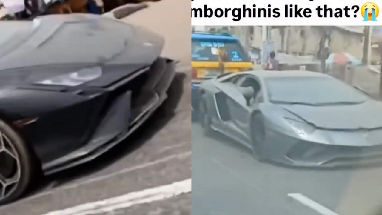 Broken Down Lamborghini Aventador & Huracan Towed On The Road In Nigeria Like They Are Cheap Hyundai