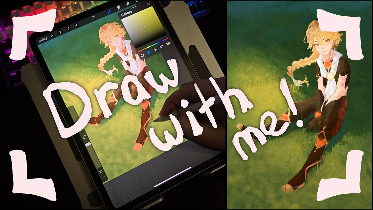 Draw with me || Drawing Aether Genshin Impact
