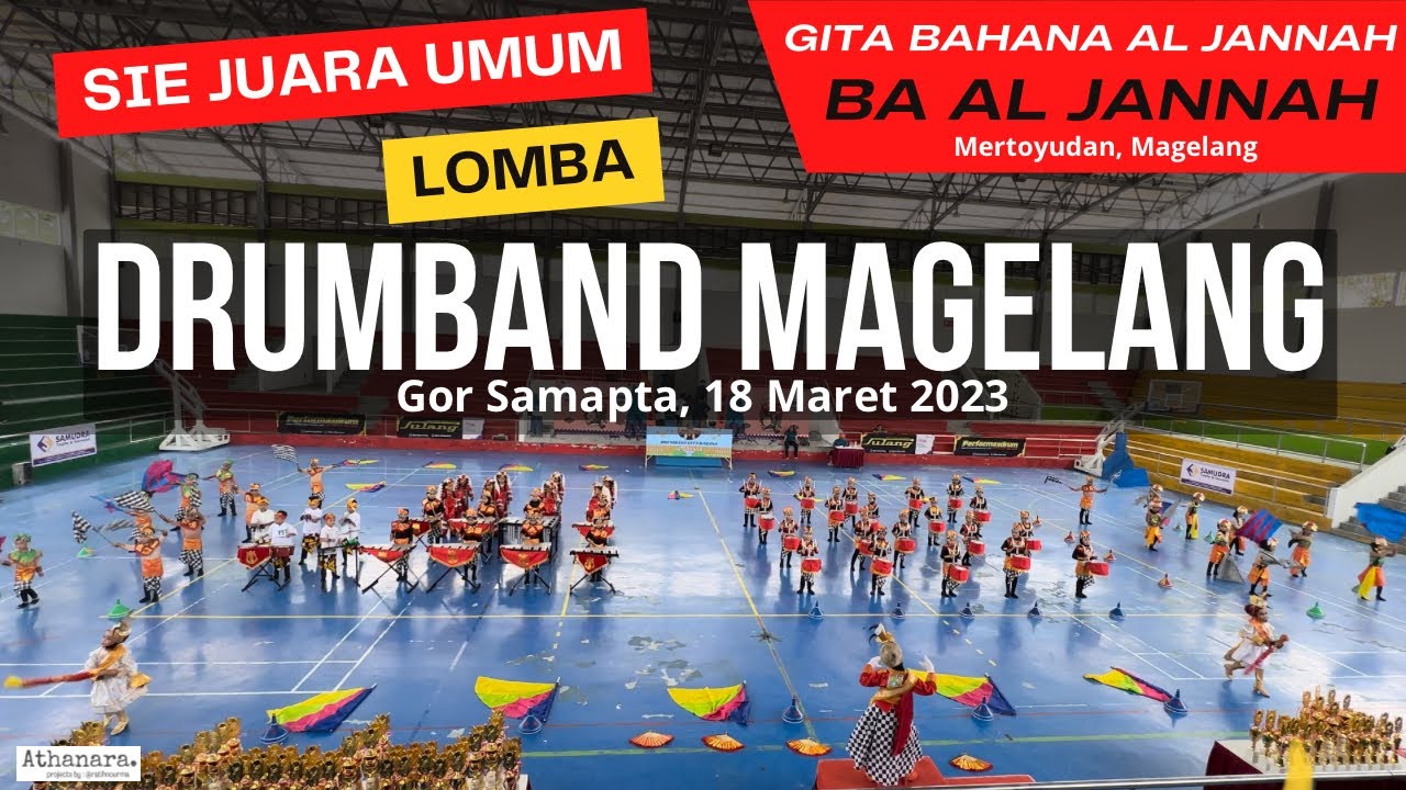 Juara Umum 1 Lomba Drumband Magelang di Gor Samapta - Lagu Janger - BA AL Jannah Mertoyudan - 180323