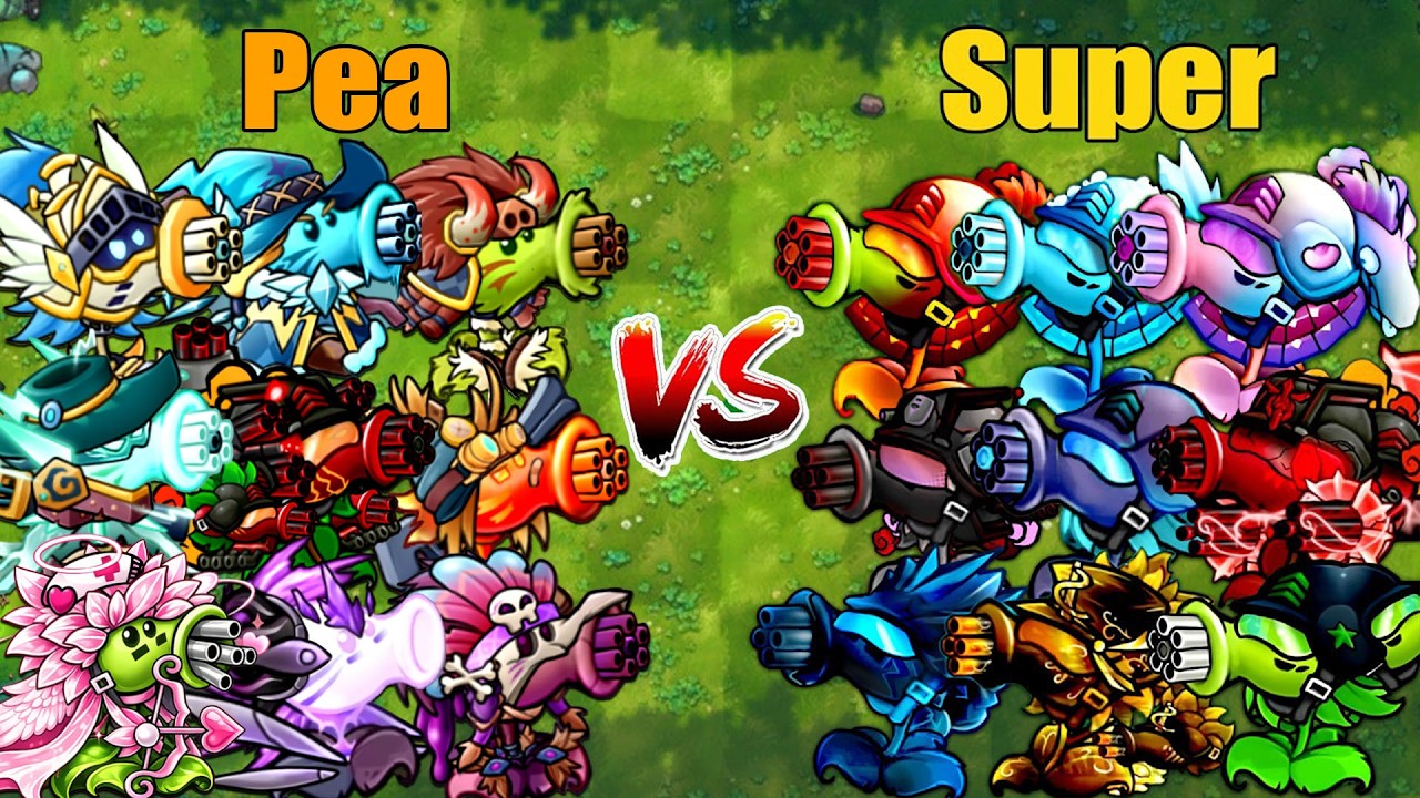PVZ 1 Fusion 3.8 Challenge!! Team Pea VS Team Super Pea VS 300 Zombie Random - Who Will Win?