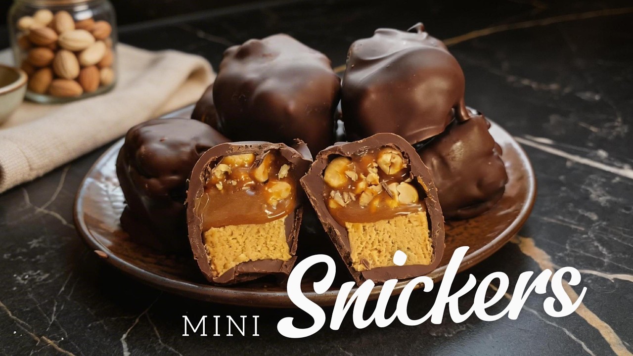 Mini Snickers дома #snickers #homemadecandy #chocolate #nougatrecipe #caramelrecipe #dessertrecipe