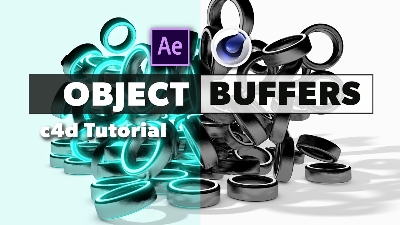 Cinema 4D Tutorial - Object Buffers to create glow In After Effects compositing