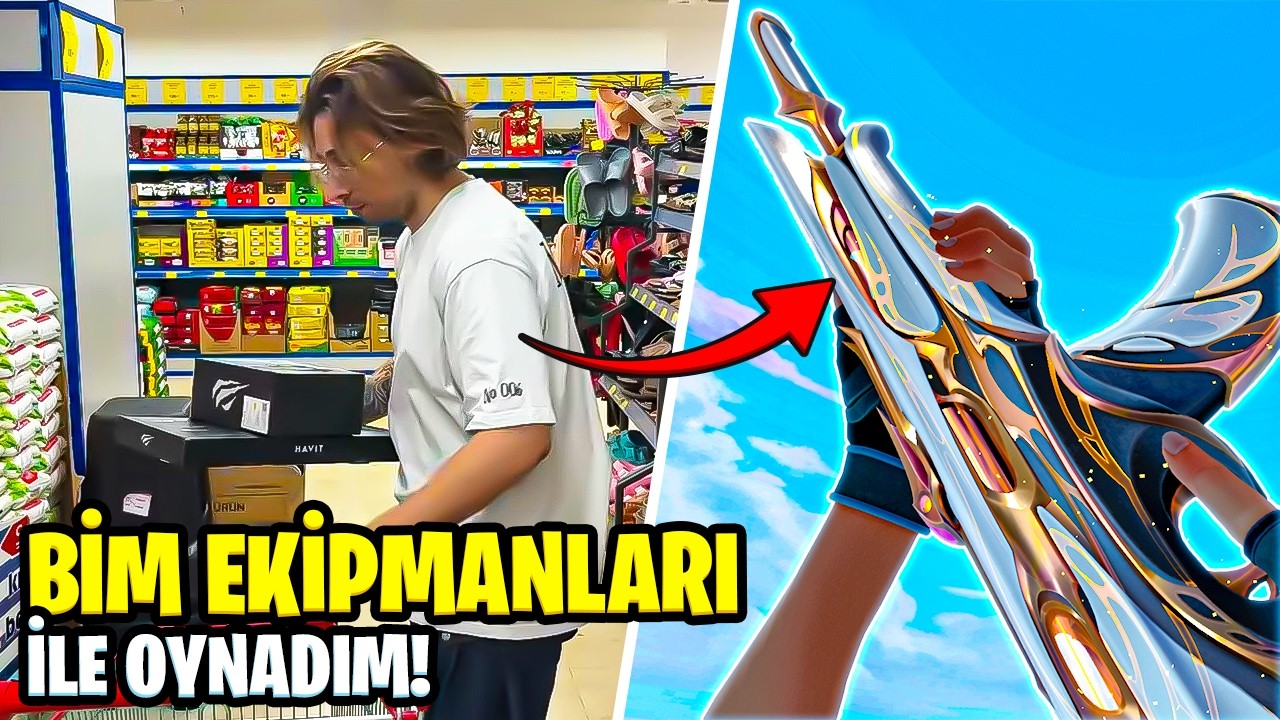 BİM'den aldığım UCUZ ekipmanlarla VALORANT oynadım!