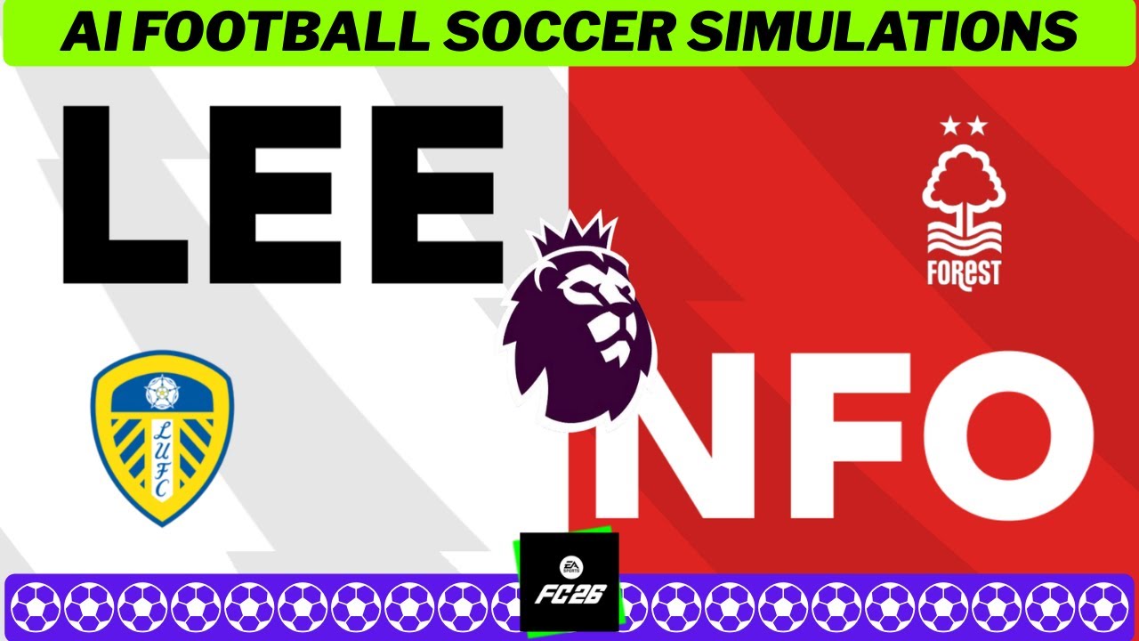 LEEDS UNITED vs NOTTINGHAM FOREST ⚽ Premier League 2025/26 Matchday 25 📀 EA FC 26 Simulation