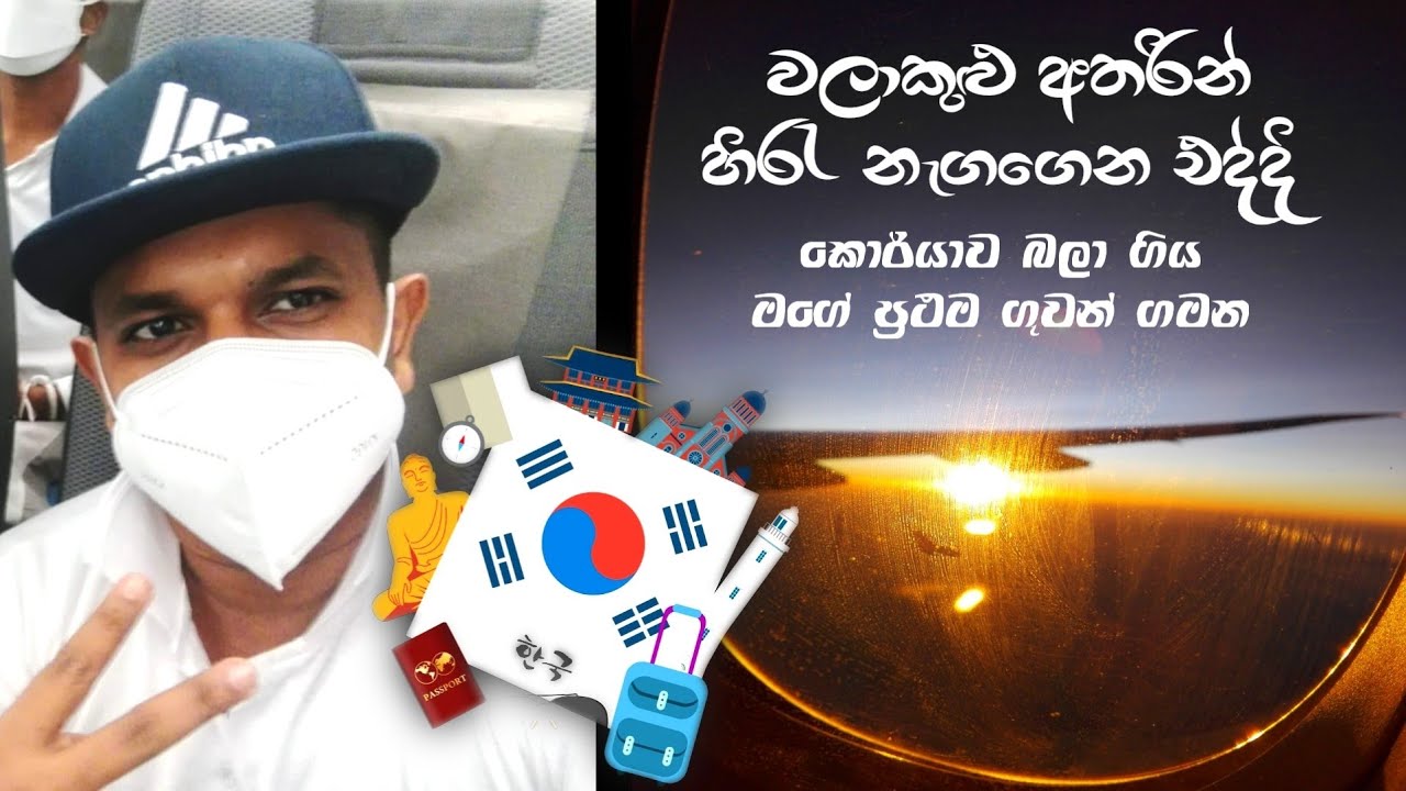 කොරියාව බලා යන මගේ පලමු ගුවන් ගමන My First Flight Experience to South Korea: First Flight Journey