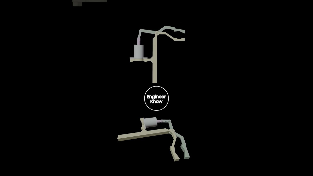 Piston Robot gripper mechanism  #mechanicalengineerinterview #engineering