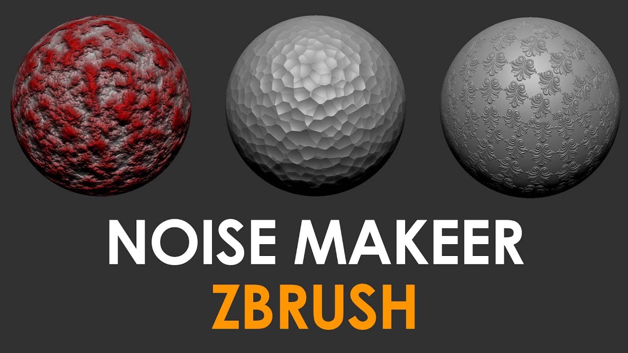 Поверхностный шум с помощью Noise Maker в ZBrush