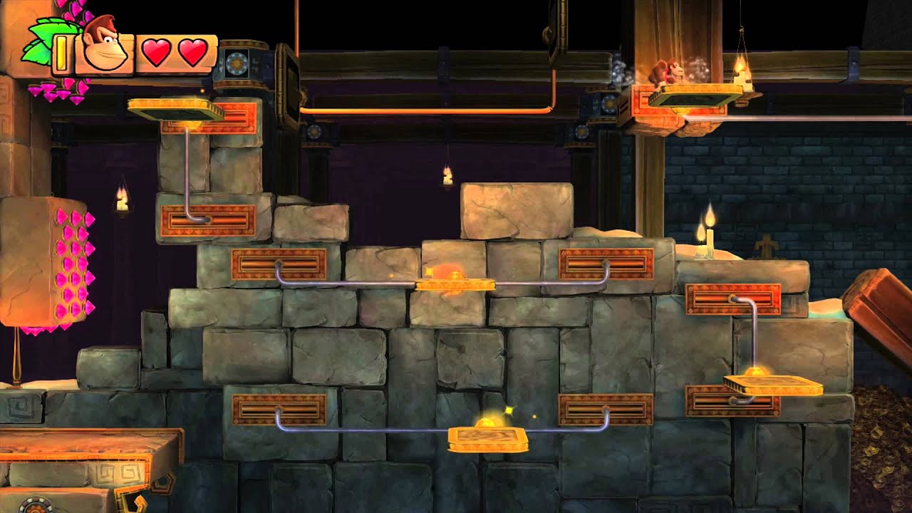 Donkey Kong Country: TF. Plataformas problemáticas 5-K - Gameplay - 100% puzzles y letras