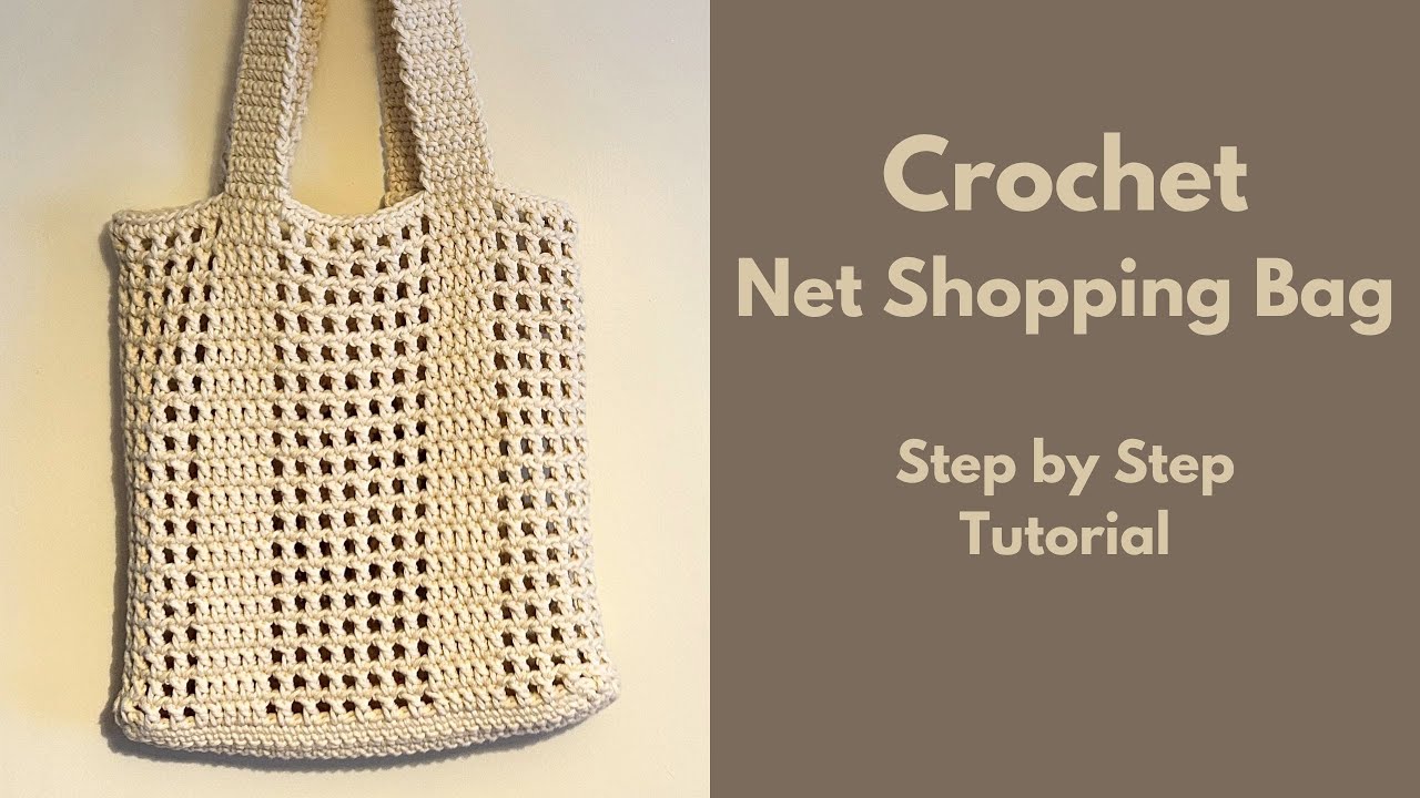 Easy Crochet Net Bag, Market Bag, Tote Bag, Shopping Bag, Beginner Friendly Crochet Tutorial