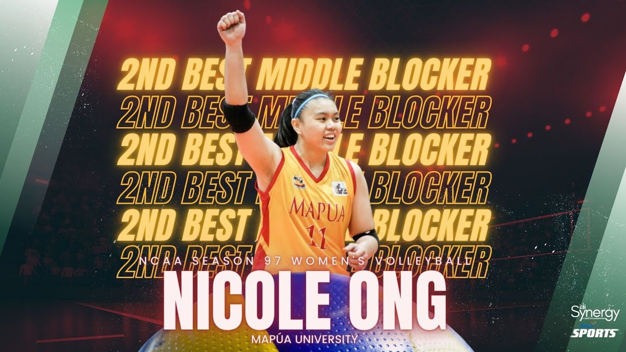 NCAA Season 97 Women's Volleyball 2nd Best Middle Blocker Nicole Ong | Season Highlights