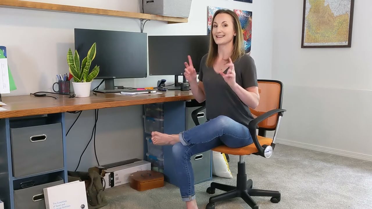 Seated Figure-4 Stretch at Your Desk - Instantly relieve low back or hip pain from sitting all day