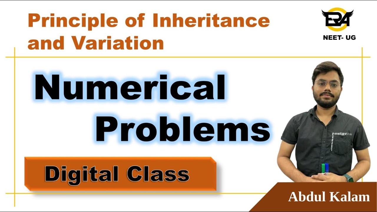Mendelian genetics || Numerical problem || Principle of inheritance and variation || NEET || NCERT