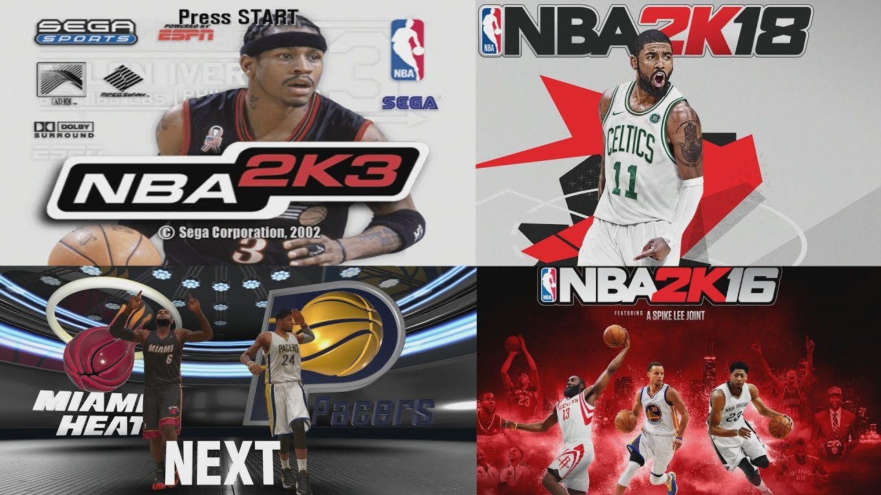 NBA 2K PREGAME THROUGH THE YEARS - NBA 2K2 - NBA 2K18