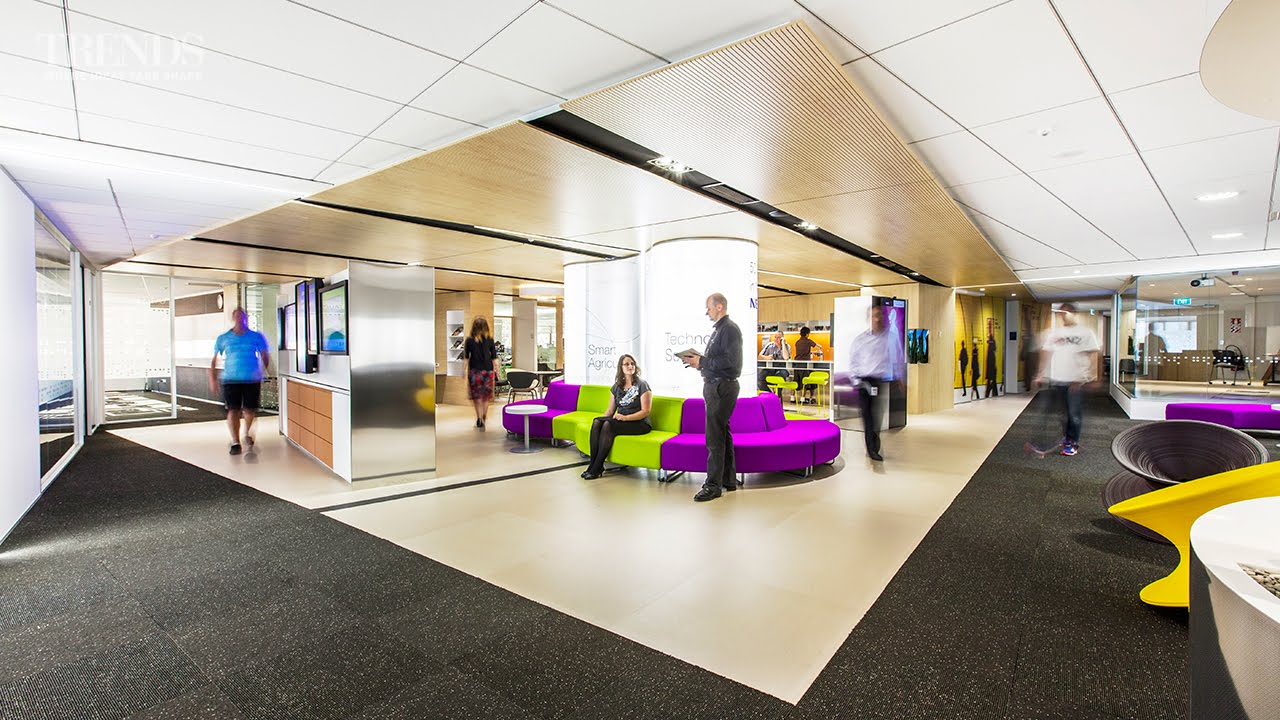 Office interior design for NEC, Wellington replaces reception with an interactive zone