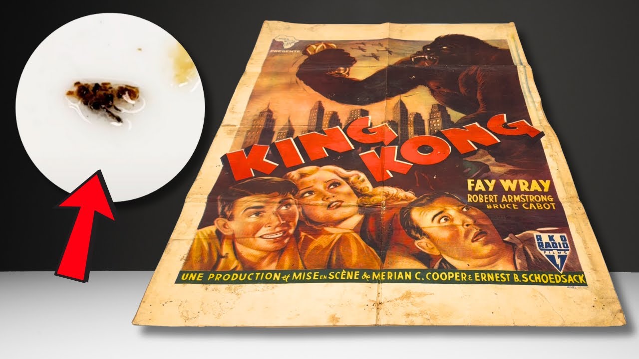 We Found THIS While Cleaning a Vintage King Kong Poster