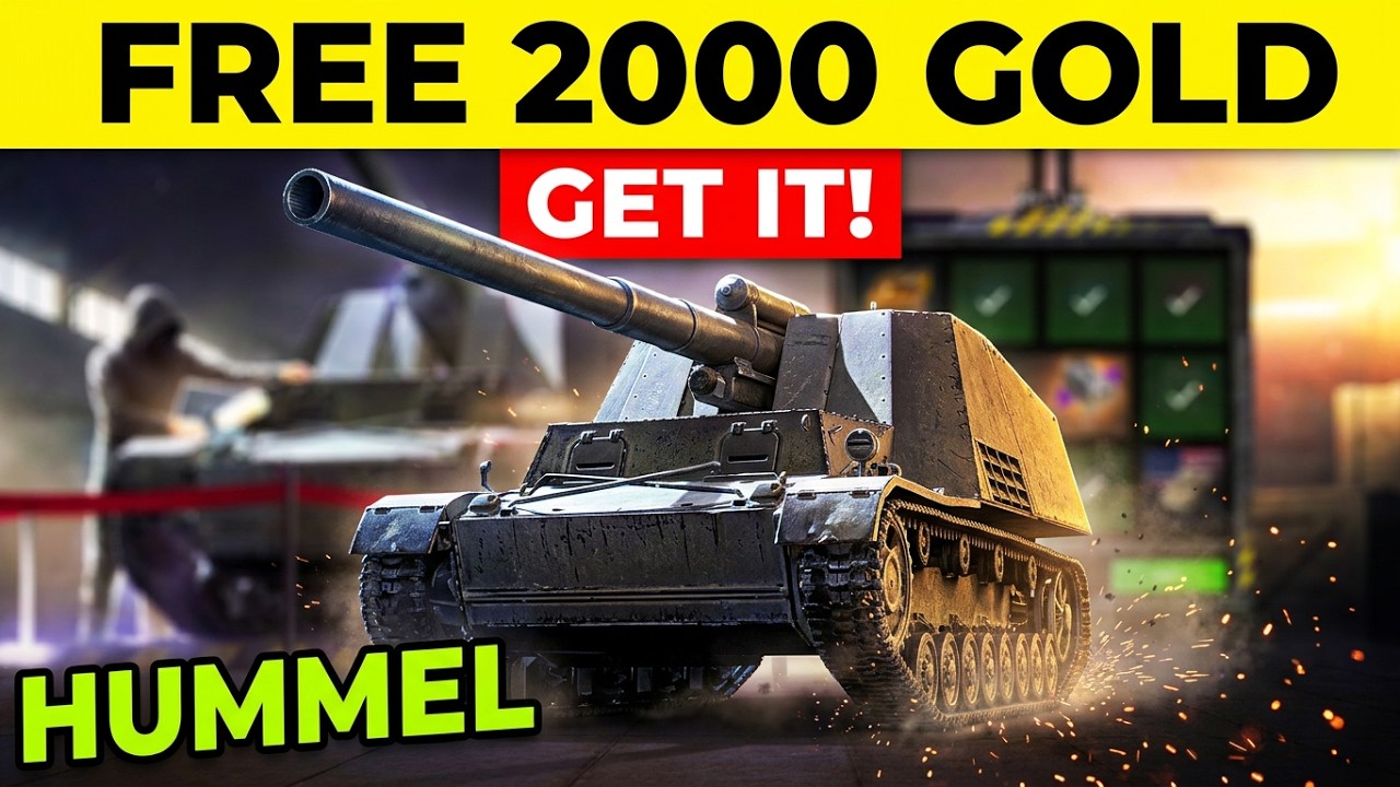 💥How to get 2000 Gold for free! 🔥 WoT Blitz Hummel draw (tank sold)