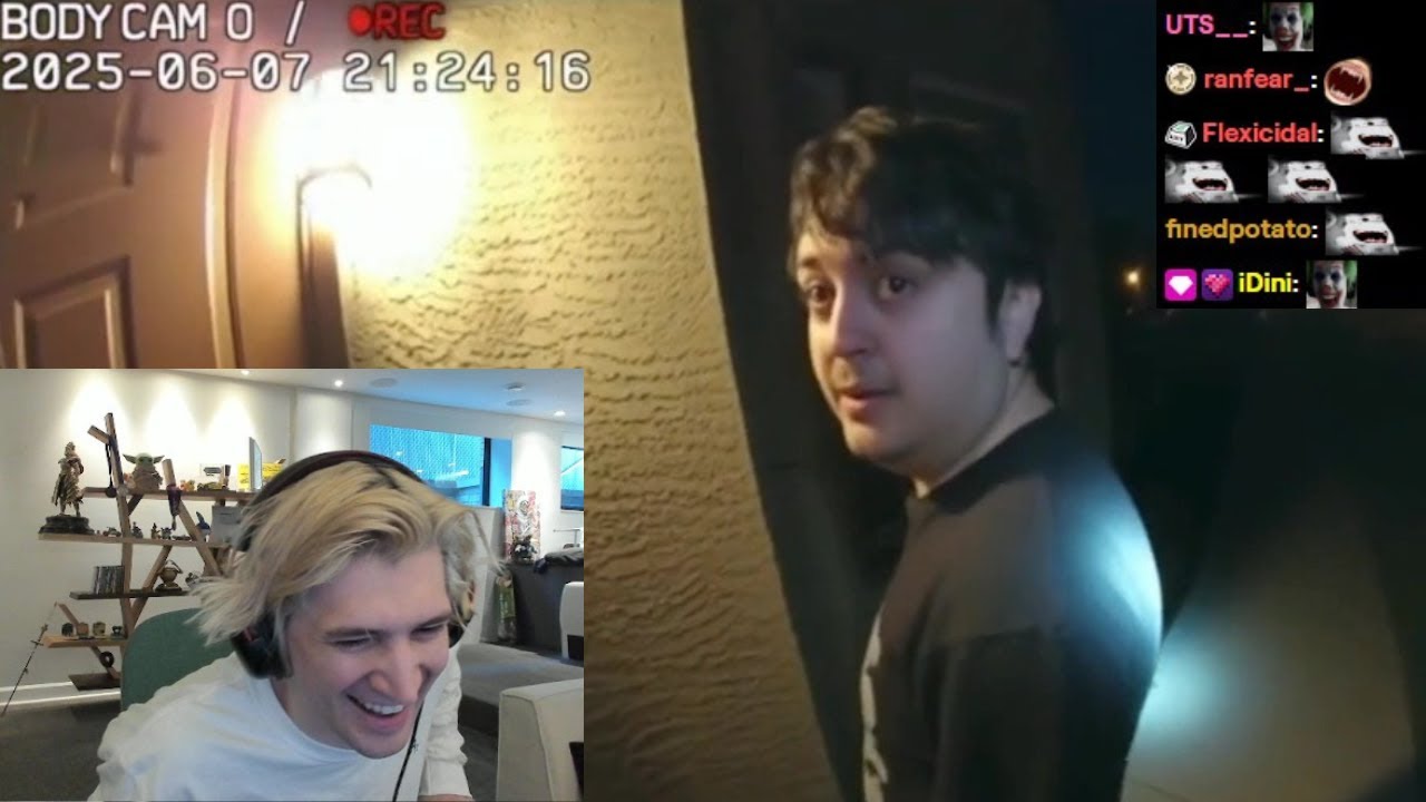 xQc Dies Laughing at Poke Getting Arrested