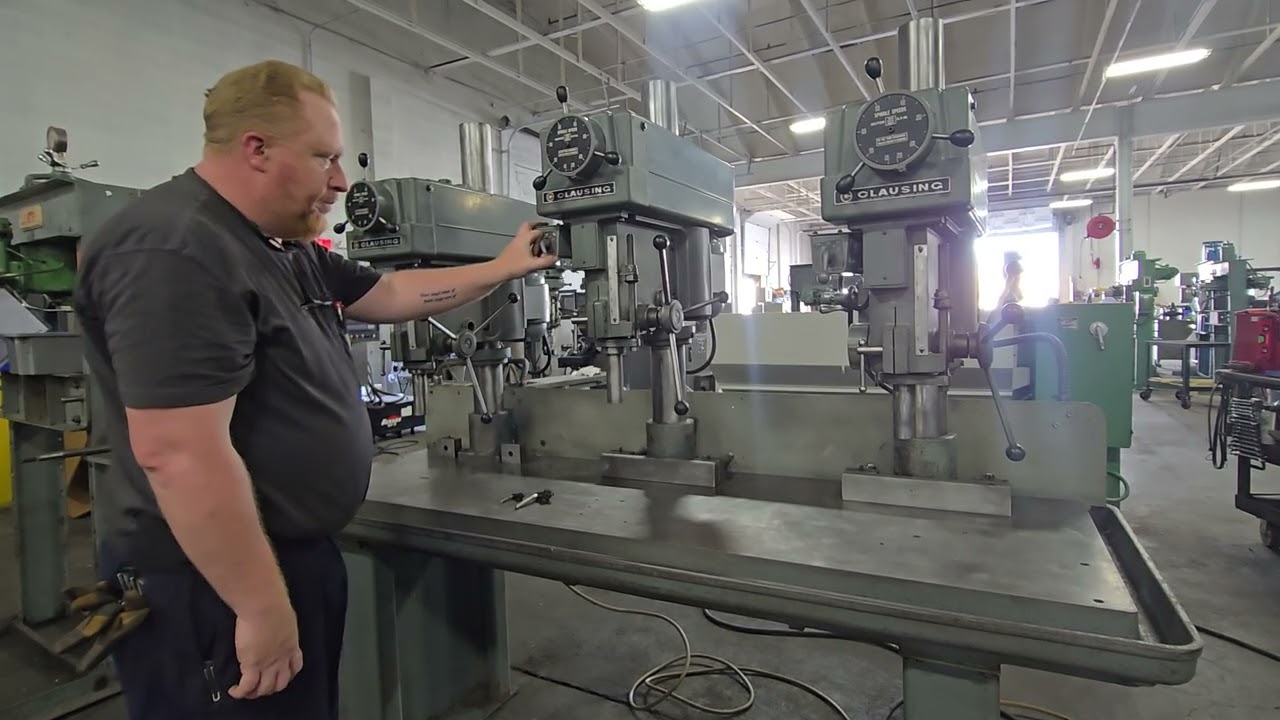 CLAUSING #22VI 3-SPINDLE DRILL PRESS on 24