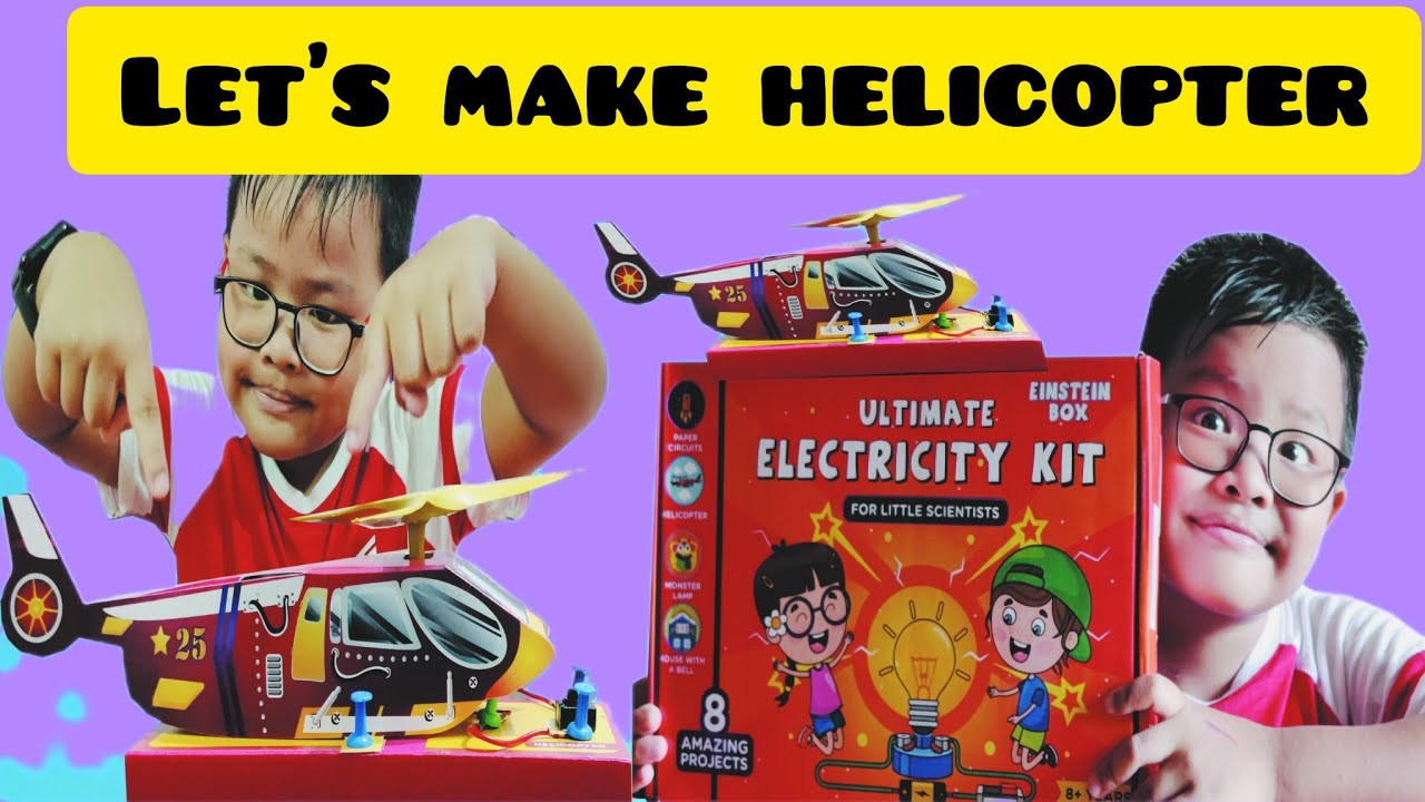 How To Make DIY Helicopter With Ultimate Electricity Kit | Einstein Box Review & Unboxing