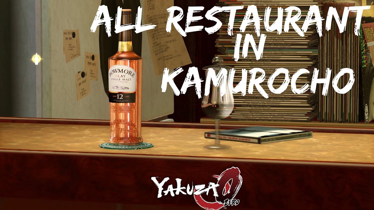 All Restaurant in  Kamurocho - Yakuza 0 (Completion)