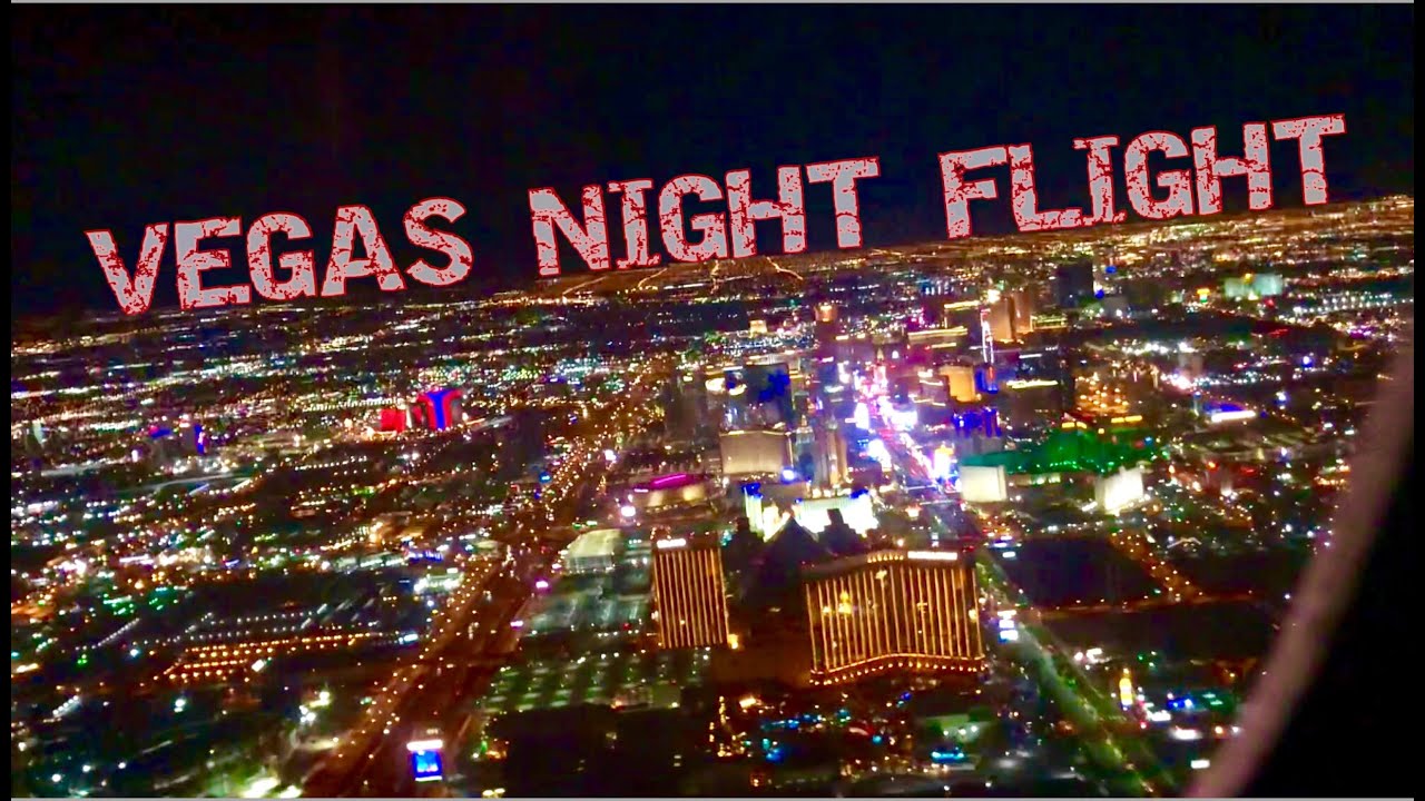 Las Vegas night take-off - AMAZING view of The Strip !