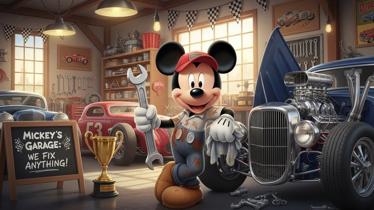 🐭🔧 Mickey Mouse Becomes a Funny Car Mechanic | Kids Poem & Adventure | DreamDoodle Kids