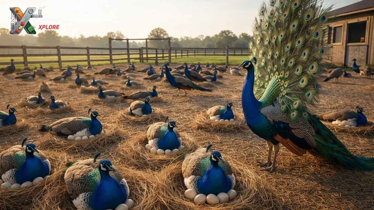 Inside an American Peacock Farm US | Peafowl Eggs, Nests & Daily Farm Life