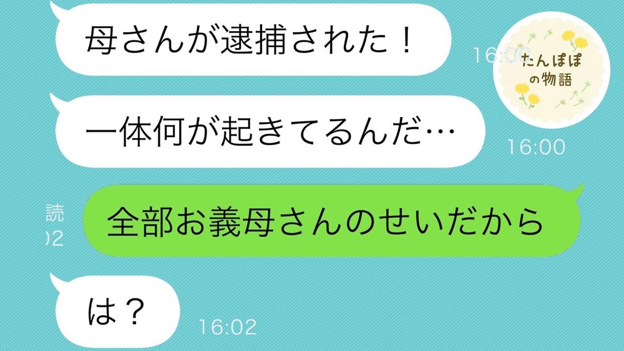 夫「母さんが警察に捕まった！」私「それ全部お義母さんのせいだから」夫「意味わからないんだけど…」→だが隠されていた真相を知り、夫は青ざめた…【修羅場】