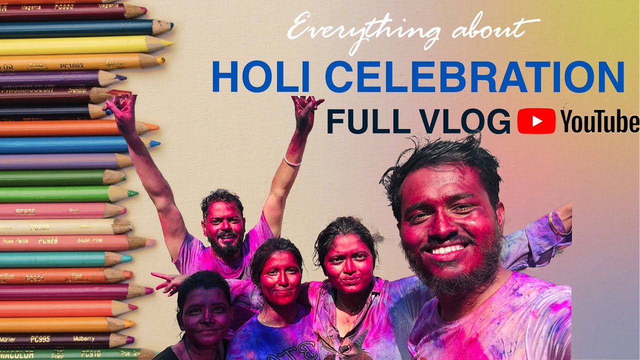Holi full vlog | friends | full rada | colours | masti  