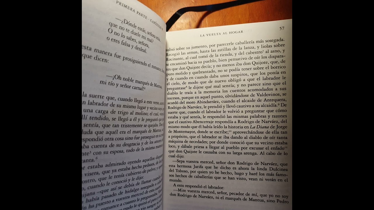 Lectura en voz alta del Capítulo 5 de El Ingenioso Hidalgo Don Quijote de la Mancha