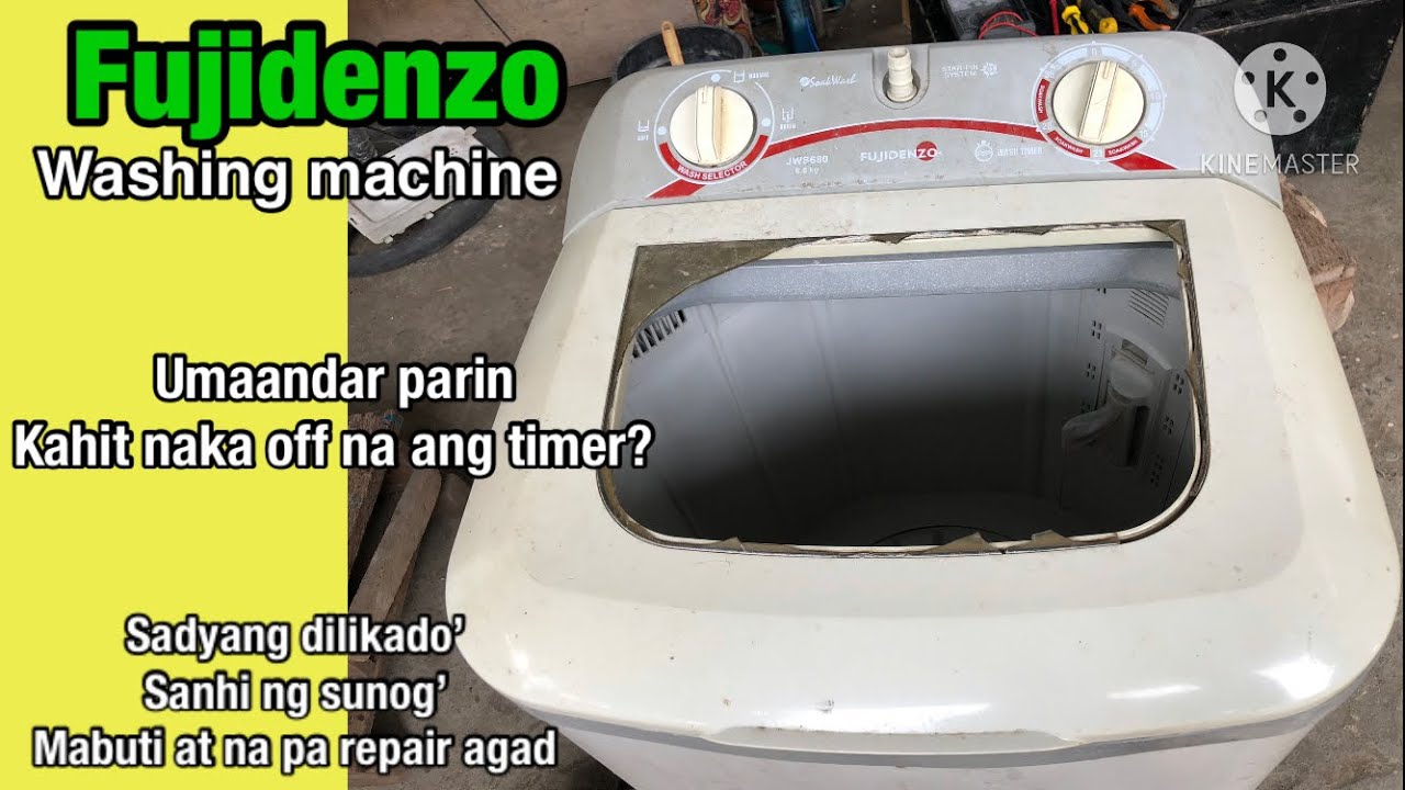 Fujidenzo washing machine troubleshooting and repair/burning wire/still running/not stopped.