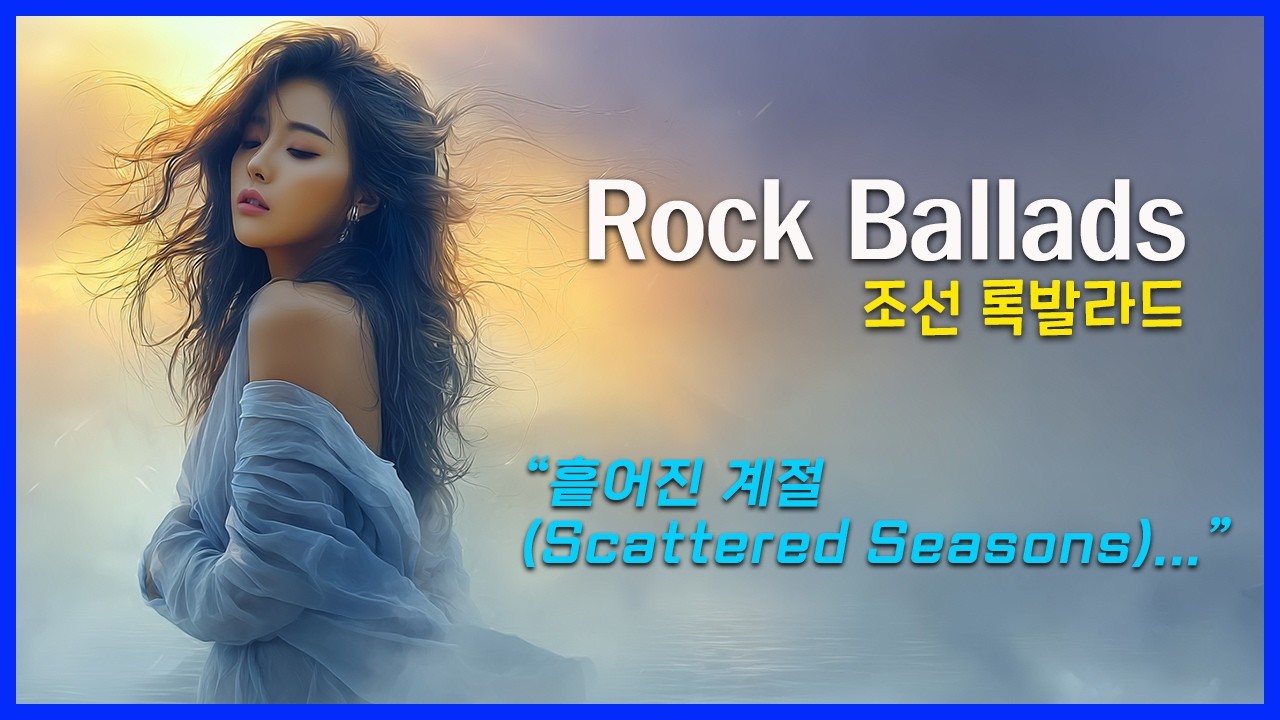락발라드 / Rock Ballads / 여성보컬 - 파워 & 감성폭발 / 한국어 영어 자막 첨부 / Korea 록발라드 / 감성음악  / AI Rock Ballad / 흩어진 계절
