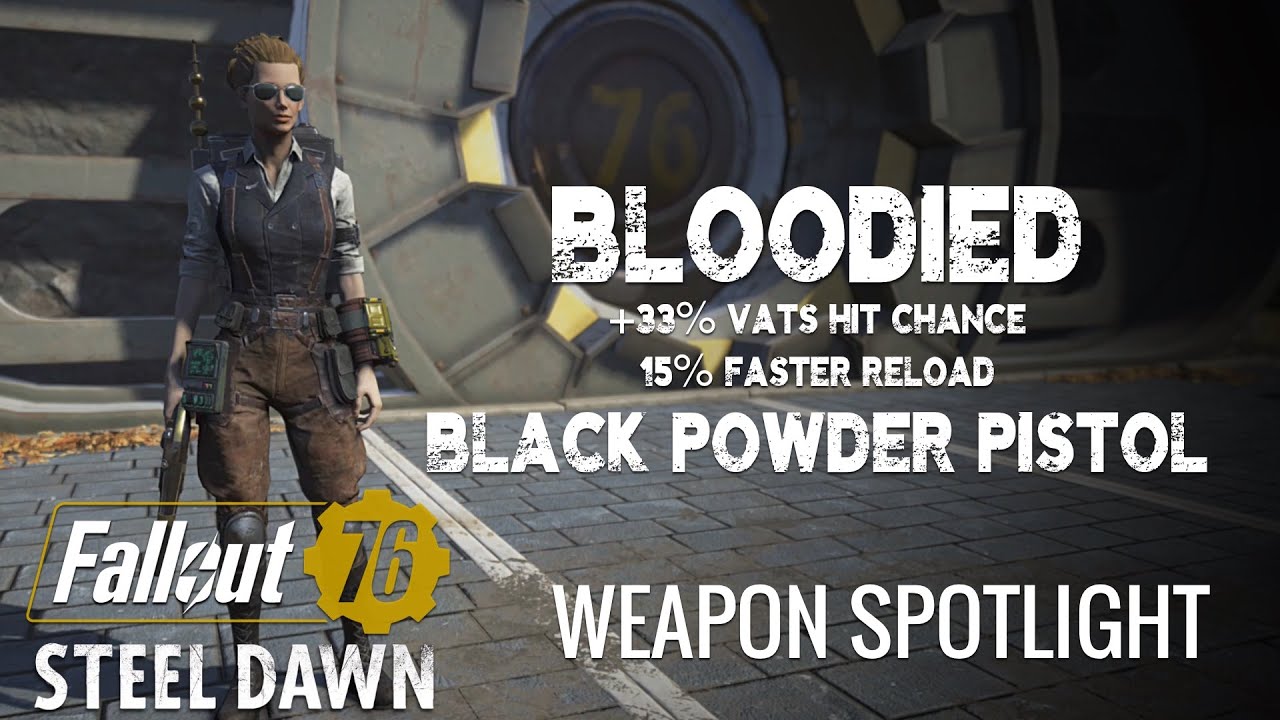 Bloodied  Black Powder Pistol - Fallout 76 Weapon Spotlight