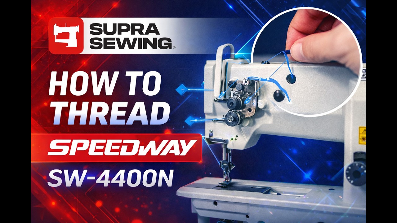 Как заправить нить в швейную машину Speedway SW-4400N | Промышленная швейная машина с шагающей ла...