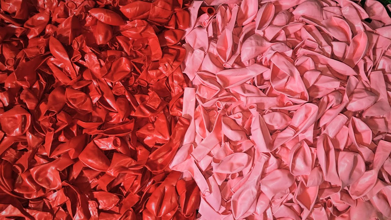 5 Minutes Satisfying ASMR Unboxing 1000 Red and Pink Balloons 🎈
