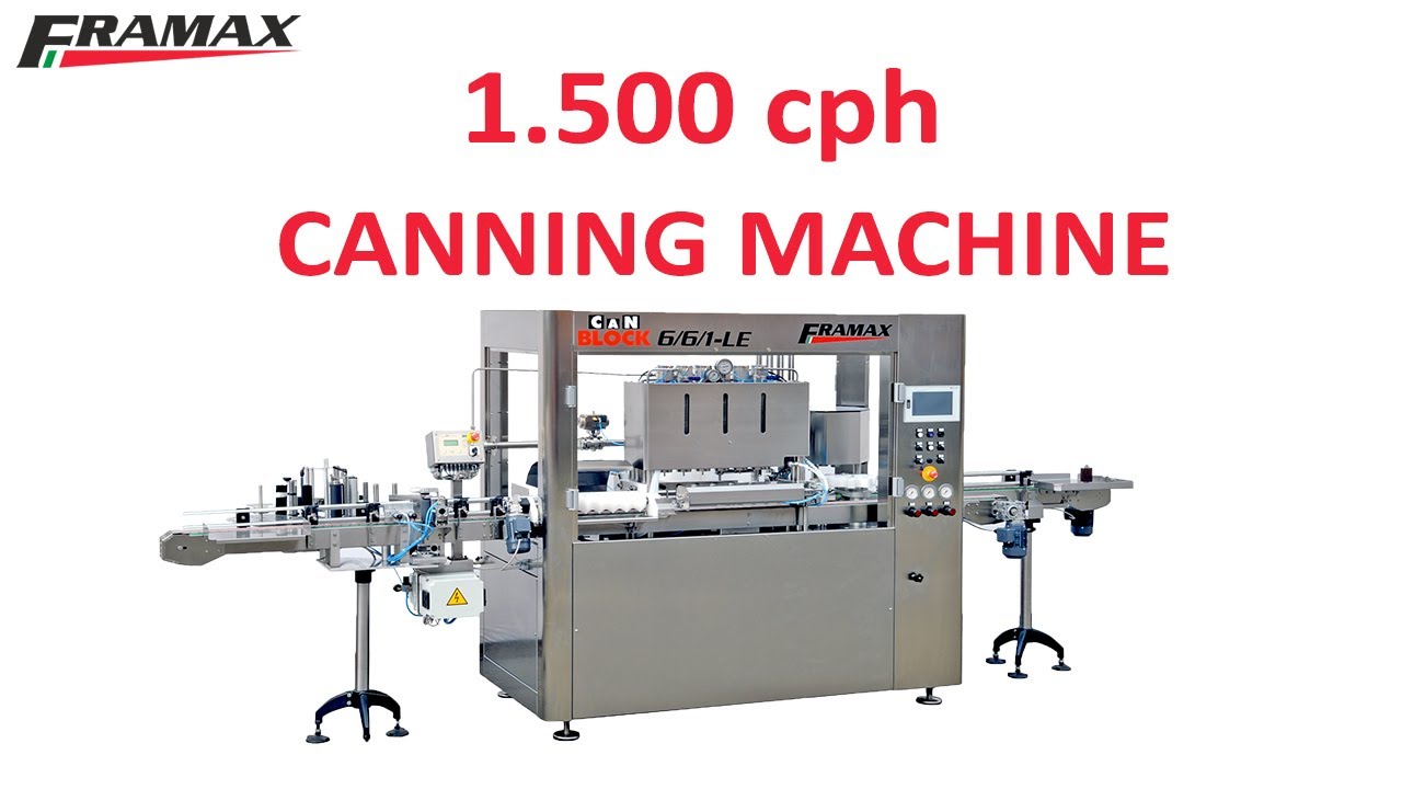 Counterpressure Canning machine 1.800 cph: CANBLOCK 6/6/1-LE