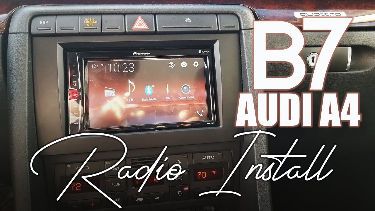 Установка радио послепродажного обслуживания B7 Audi A4 2005-2008 гг.