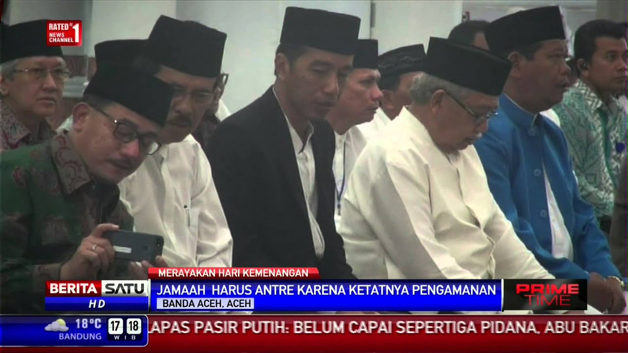 Presiden Jokowi Salat Ied di Masjid Baiturrahman Aceh