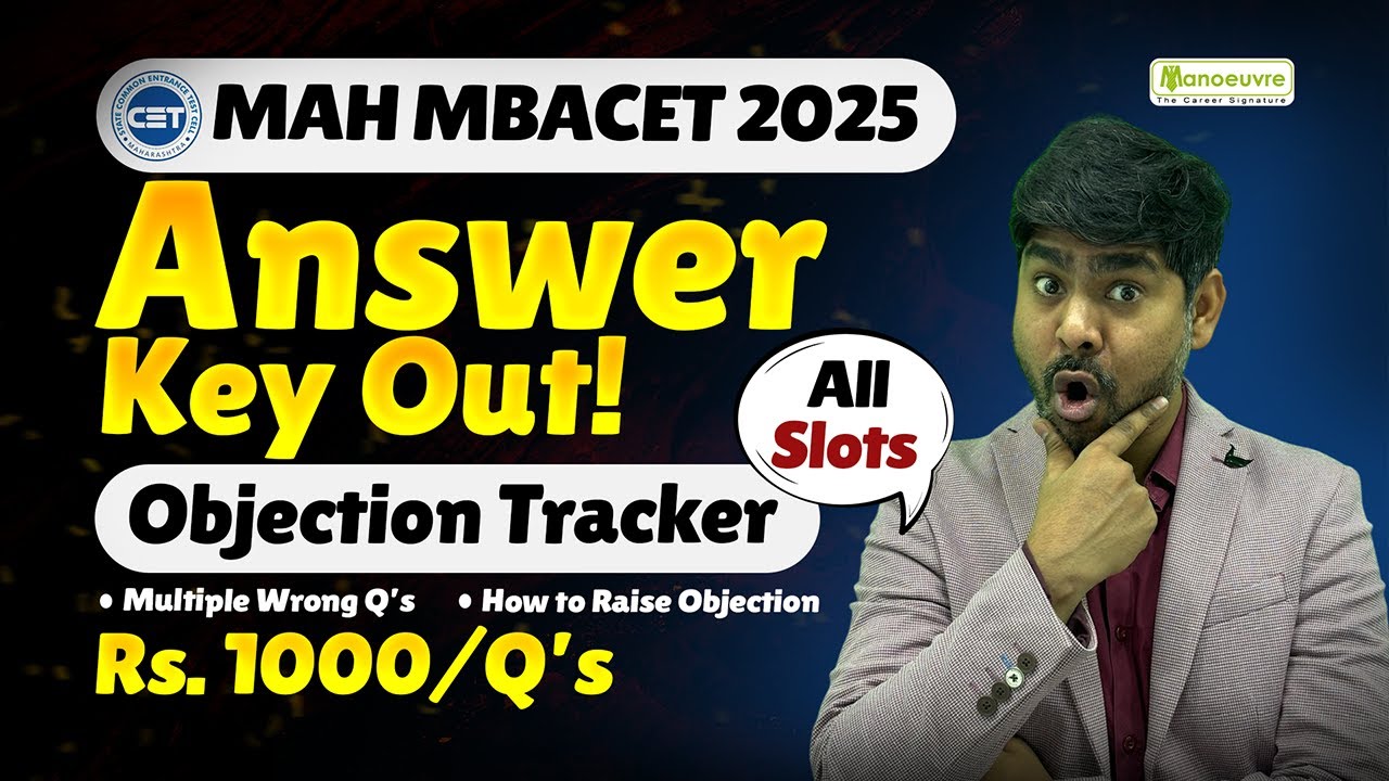 MAH MBACET 2025 : Answer Key Out | How To Raise Objection | All Slots Objection Tracker  | Wrong Q's