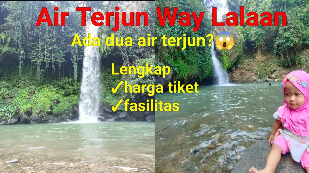 Wisata Way Lalaan Kotaagung Tanggamus Lampung | ada Dua air terjun dalam satu lokasi