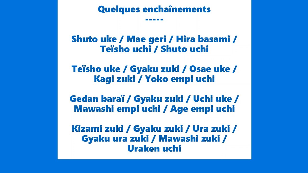 Travail autour de quelques Enchaînements