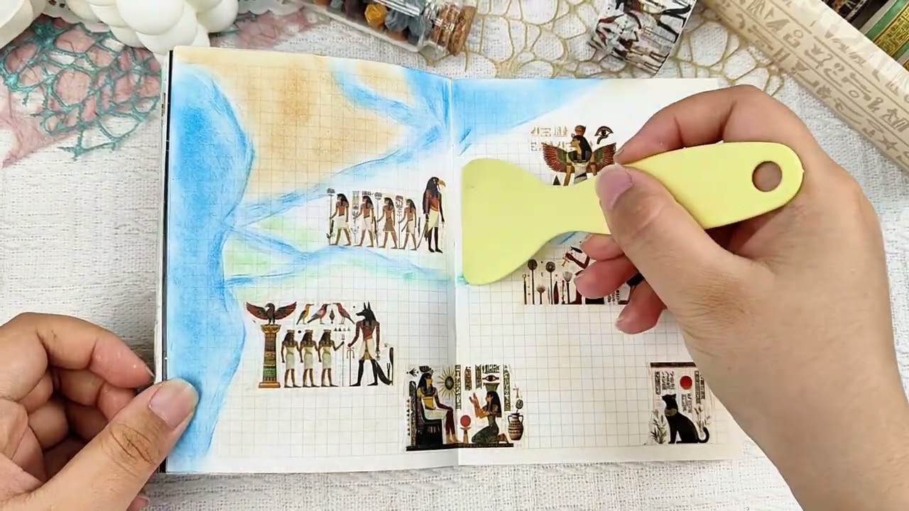 ✨ASMR  Scrapbooking | Mini World Egypt | IEEBEE Washi Tape✨