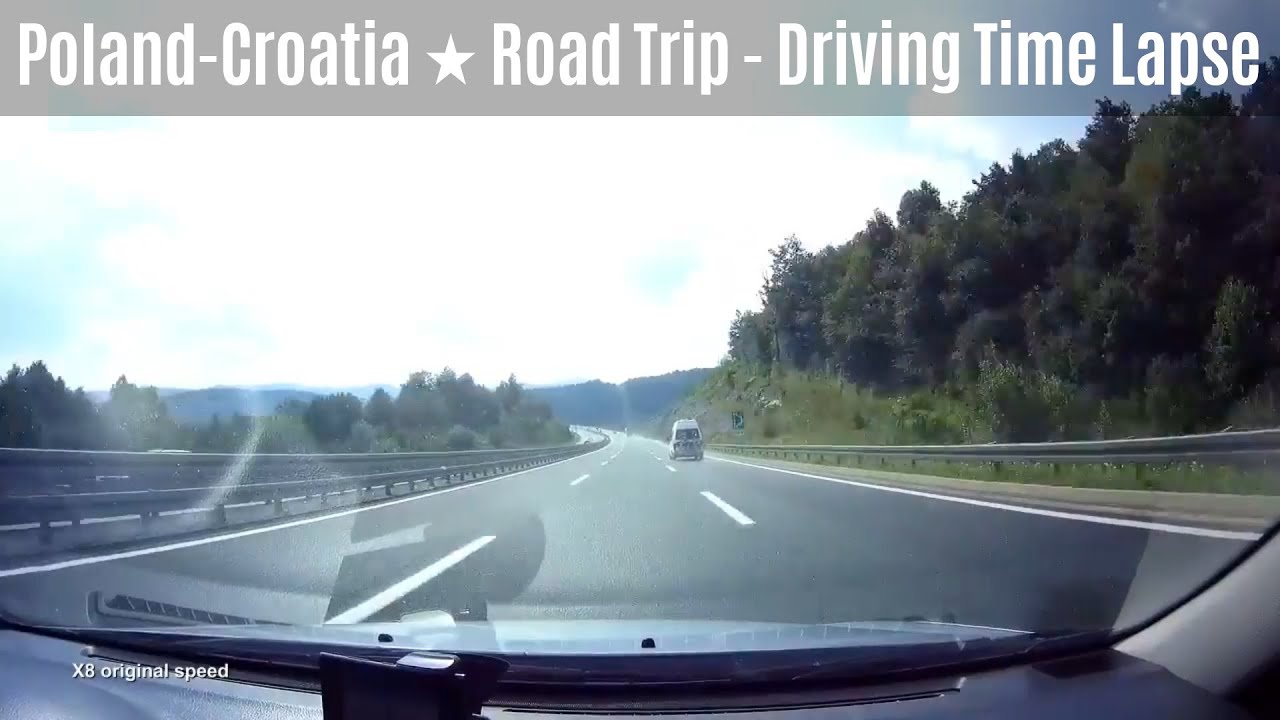 Road from Poland 🇵🇱 to Croatia 🇭🇷 ★ A Complete European Road Trip ★ 1100km Driving Time Lapse
