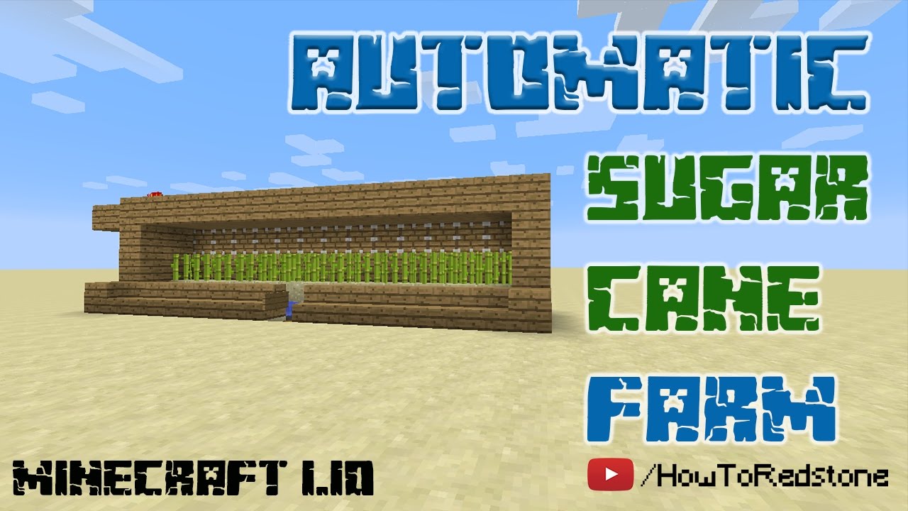 HowToRedstone / Minecraft 1.10 Automatic Sugarcane Farm