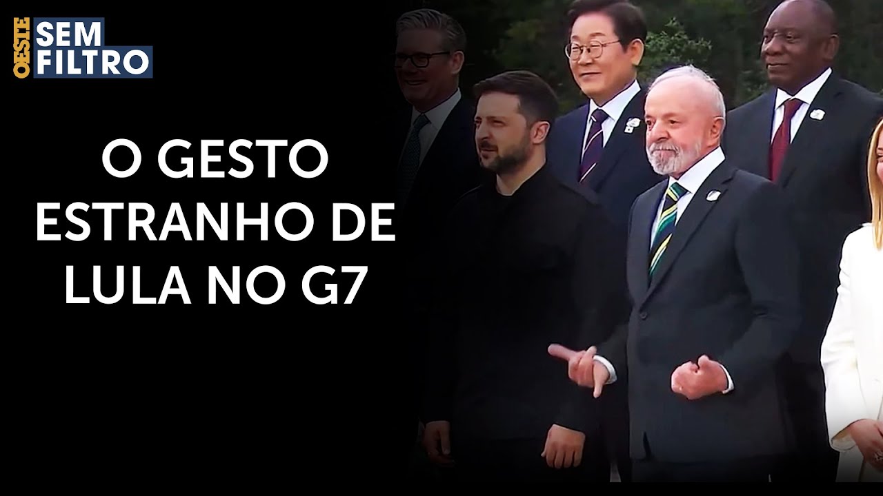 Lula passa vexame hist&oacute;rico e toma bronca durante foto oficial com l&iacute;deres do G7