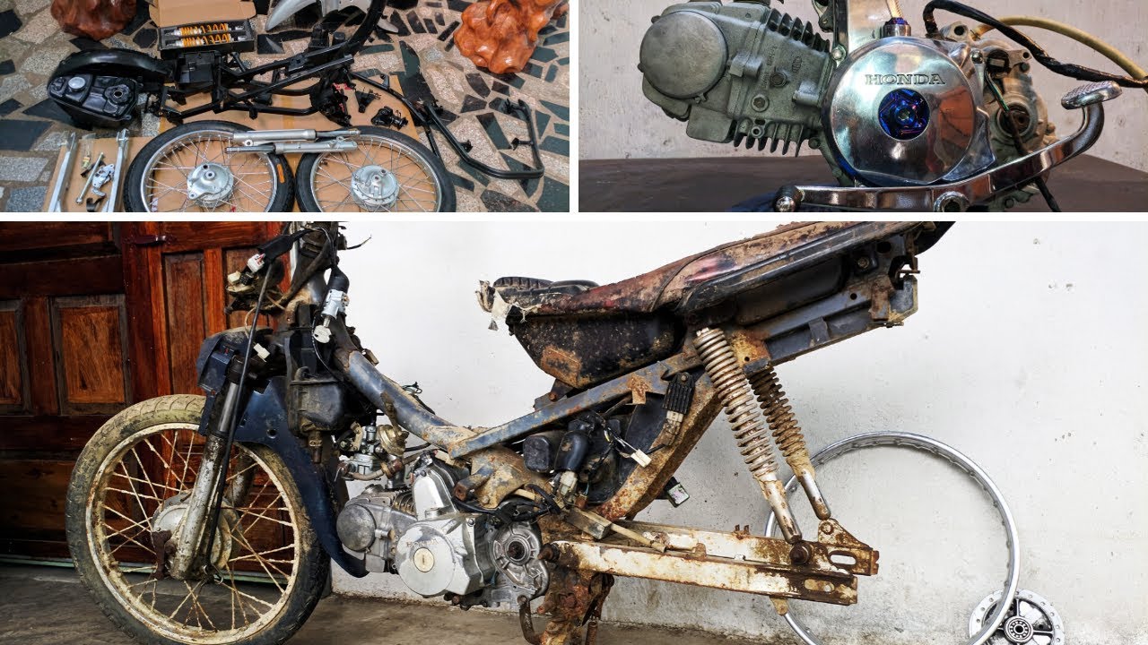 Time Lapse - Tear Down and Restoration Honda Wave in 10 Minutes