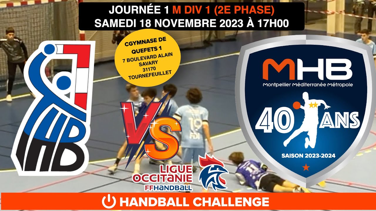 #handball  #league  OCCITANIE HANDBALL TOURNEFEUILLE HB 1 VS MONTPELLIER HB 1