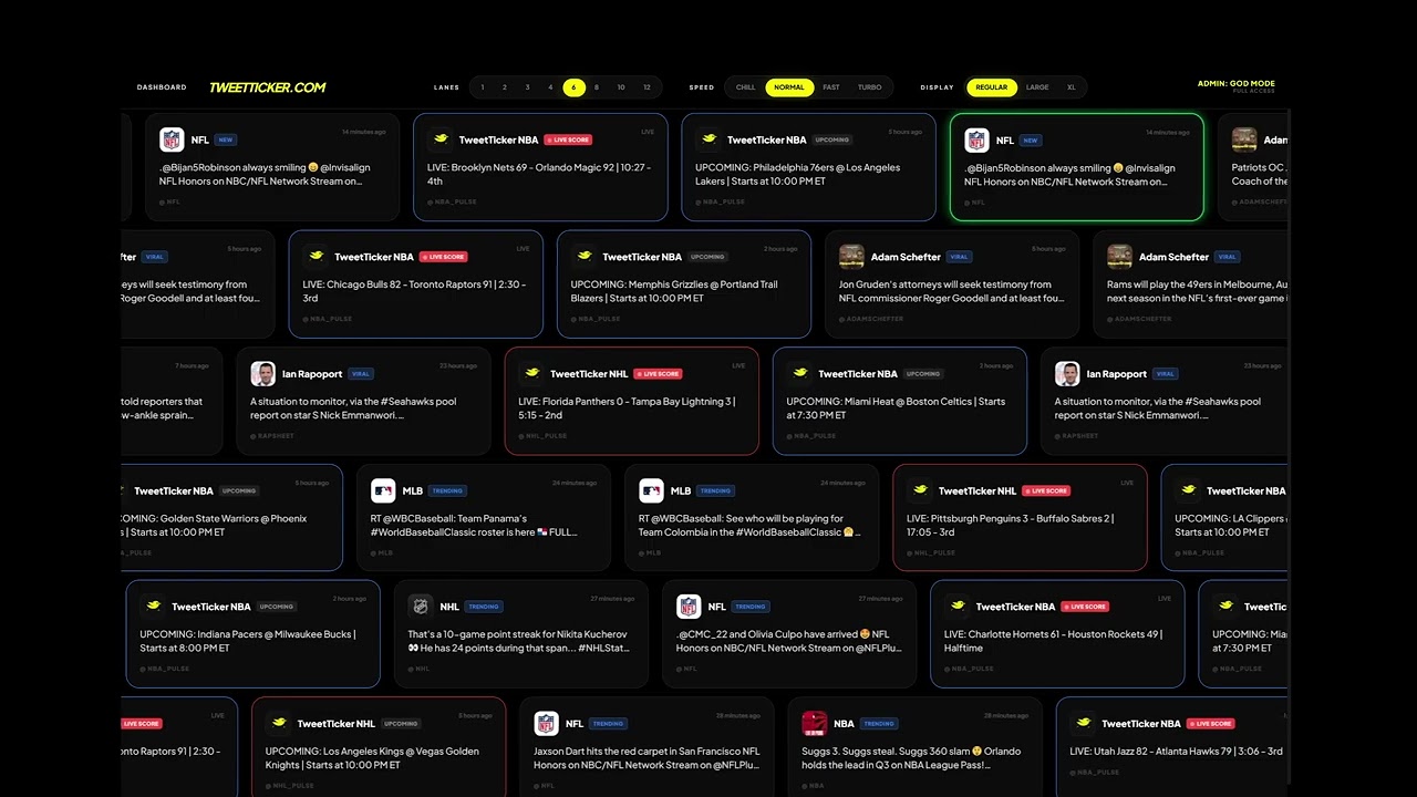 TweetTicker.com — The Real-Time Twitter & Live Sports Ticker You Need to See
