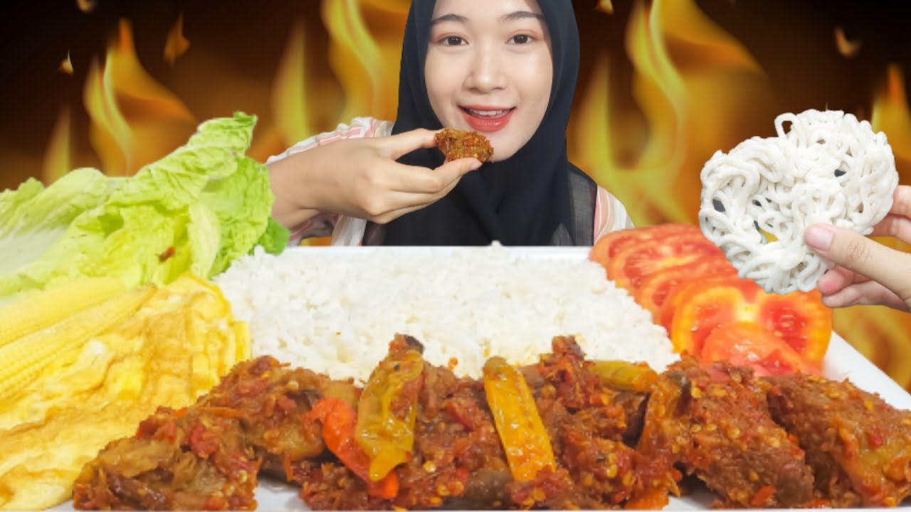 UHUYYY~ PEDESNYA GAK NANGGUNG ‼️ MAKAN OSENG MERCON IGA 🥩 NASI ANGET LALAPAN 🥬