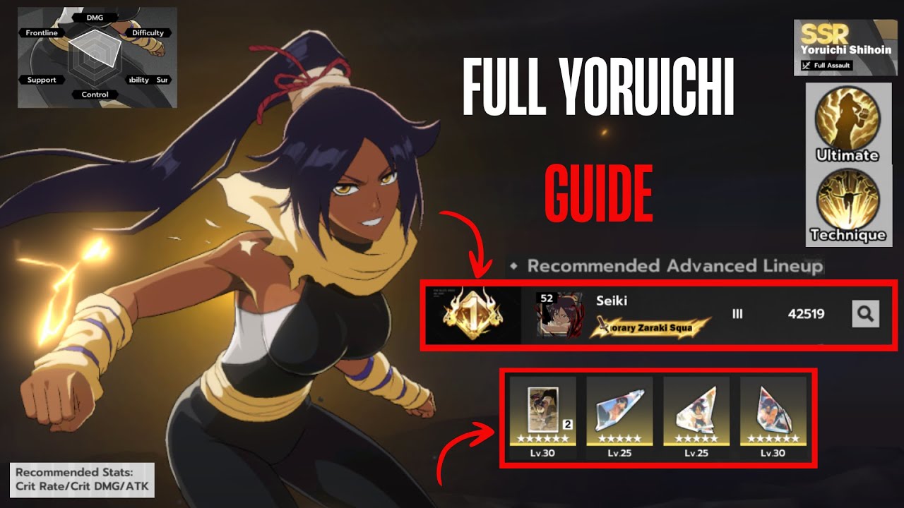Yoruichi GUIDE! Best Team, Stamps and Combos! Bleach Soul Resonance